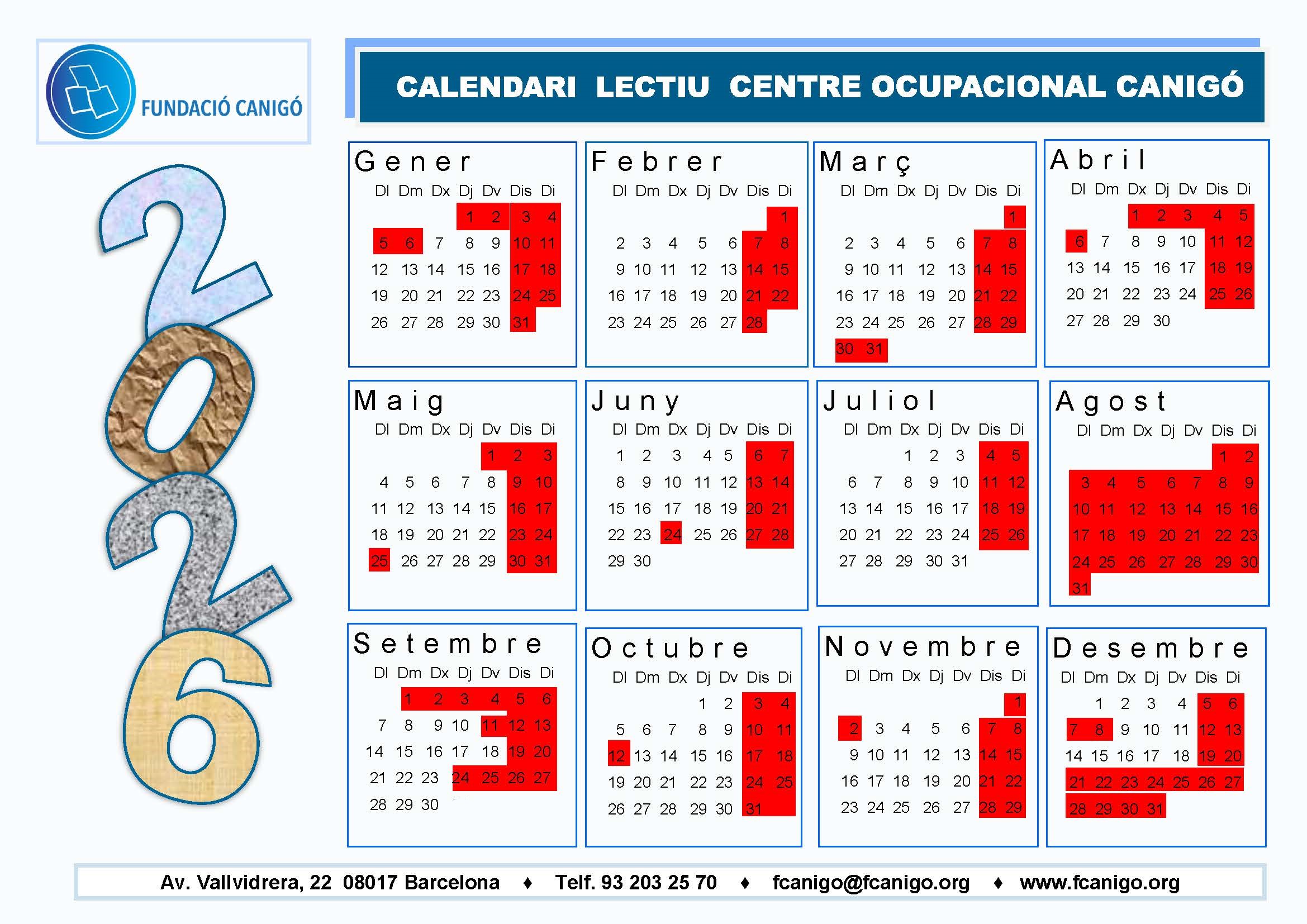 Calendari CO 2026